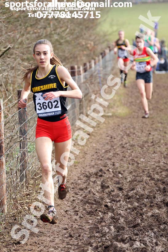 Girls under-15s, 2020 British Athletics Inter Counties Cross Country Champs., Prestwold Hall, Loughborough. Photo: David T. Hewitson/Sports for All Pics